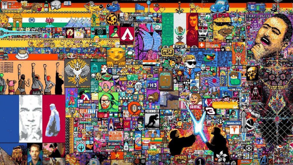 zidane apparait dans pixel war