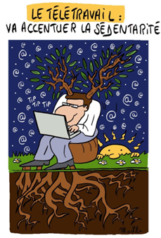 Sédentarité et télétravail, blagues-et-dessins.com