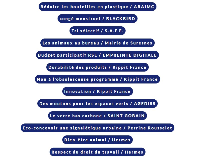 liste des bonnes pratiques visibles sur bonnespratiques.pro