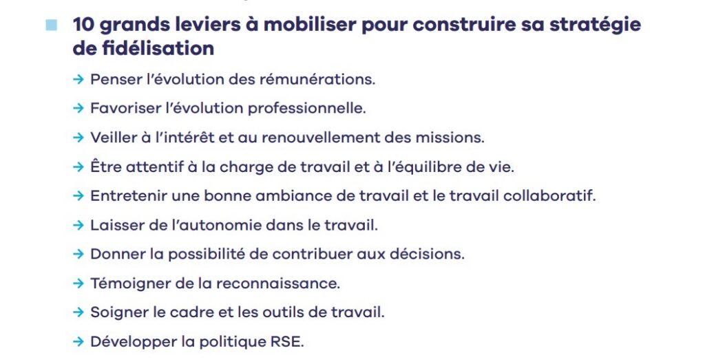 10 idées APEC pour fidéliser les cadres